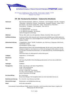 IFR 365 Nordamerika-Ostk&uuml;ste &ndash; S&uuml;damerika
