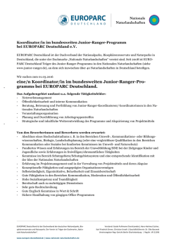 eine/n Koordinator/in im bundesweiten Junior-Ranger-Pro