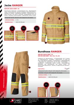Jacke RANGER Bundhose RANGER - S-GARD