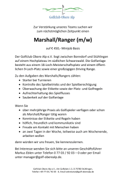 Marshall/Ranger (m/w)