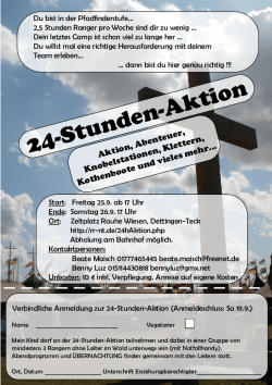 Du bist in der Pfadfinderstufe 2,5 Stunden Ranger pro Woche sind