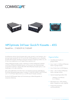 MPOptimate 24-Faser Quick-Fit Kassette – 40G