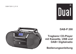 DAB-P 200 Tragbarer CD-Player mit Kassette, USB und DAB+