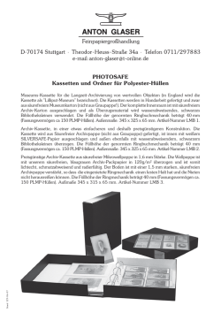 PHOTOSAFE Kassetten und Ordner für Polyester