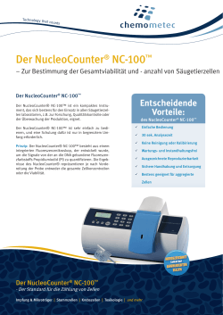 Der NucleoCounter® NC-100 - NucleoCounter® NC-3000