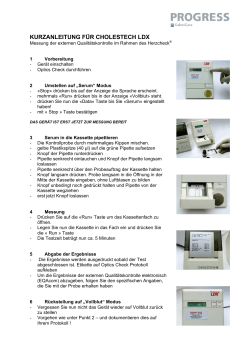 Guide rapide pour l`ex&eacute;cution d`un contr&ocirc;le qualit&eacute; externe