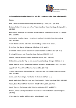 Individuelle Lekt&uuml;re