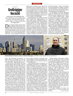 Gro&szlig;z&uuml;giger Verzicht
