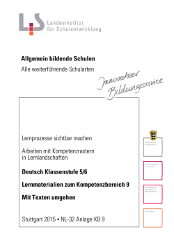 Kompetenzbereich 9 - Landesbildungsserver Baden