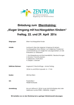 Kluger Umgang mit hochbegabten Kindern