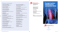 Informationen zum Wirbels&auml;ulensymposium 2016