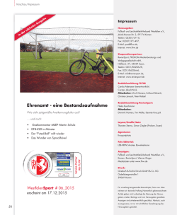 Ehrenamt - eine Bestandsaufnahme