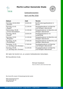 Gottesdienste - Martin-Luther