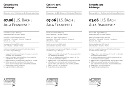 07.06 | J.S. Bach : Alla Francese ? 07.06 | J.S Alla Fran