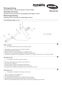 Montageanleitung Assembly instruction