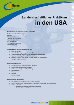 in den USA - Landjugend &Ouml;sterreich