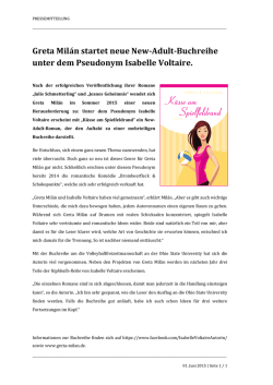 Greta Mil&aacute;n startet neue New-Adult