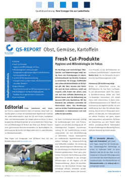 15.09.2015 QS-Report Obst, Gemüse, Kartoffeln