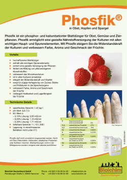 Detailiertes Anwendungsdatenblatt für Obst, Hopfen und Spargel