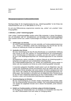Übergangsmanagement Funktionsstelleninhaber