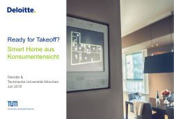 Ready for Takeoff? Smart Home aus Konsumentensicht