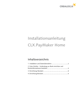 Installationsanleitung CLX.PayMaker Home - CLX E