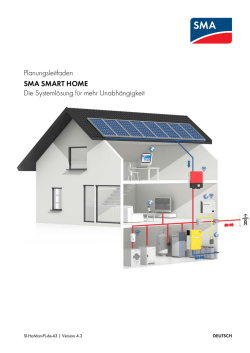 Planungsleitfaden - SMA SMART HOME