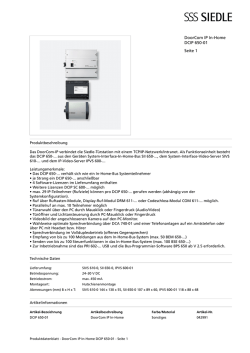 DoorCom IP In-Home DCIP 650-01 Seite 1