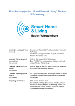 Orientierungspapier: „Smart Home & Living“