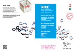 “NIXE” helps - Musikprotokoll