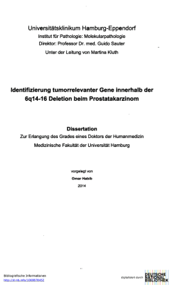 Identifizierung tumorrelevanter Gene innerhalb der 6q14