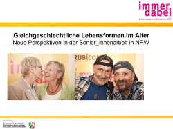 Gleichgeschlechtliche Lebensformen im Alter: Neue Perspektiven in