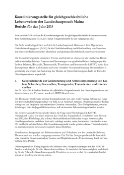 Jahresbericht der Koordinierungsstelle 2014 PDF-Datei
