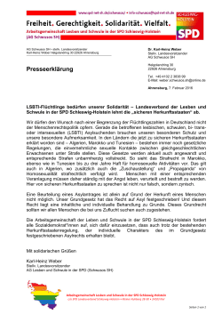 Presseerklärung - SPD-NET-SH