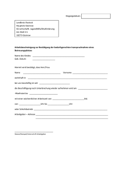 Arbeitsbescheinigung zur Best&auml;tigung der bedarfsgerechten