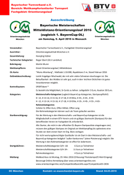 Ausschreibung Bayerische Meisterschaft