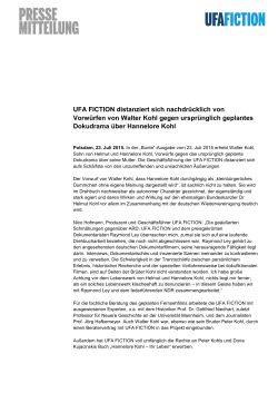UFA FICTION distanziert sich von Vorwürfen von Walter Kohl