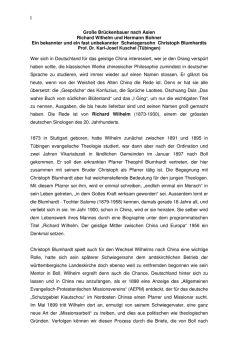 Gro&szlig;e Br&uuml;ckenbauer nach Asien Richard Wilhelm und Hermann
