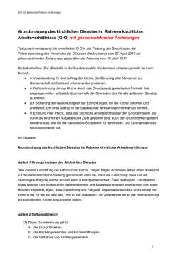 Grundordnung des kirchlichen Dienstes im Rahmen - BAG-MAV