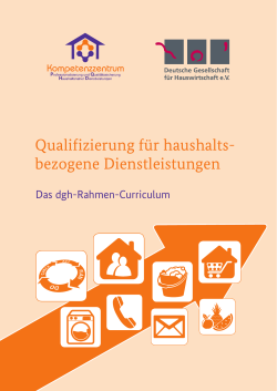 Curriculum "Qualifizierung für haushaltsbezogene Dienstleistungen"