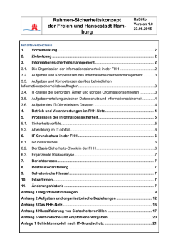 Rahmen-Sicherheitskonzept der Freien und Hansestadt