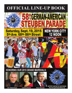 OFFICIAL LINE-UP BOOK - German-American Steuben Parade New