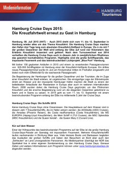 Medieninformation_Hamburg Cruise Days 2015
