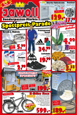 Spottpreis-Parade - Neue