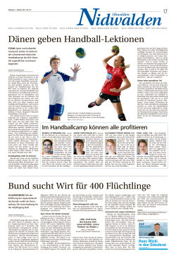 Dänen geben Handball-Lektionen g Bund sucht Wirt für 400