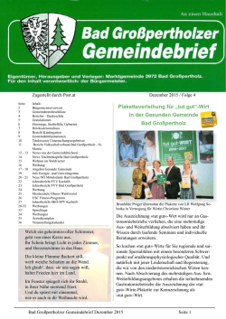 Plaketteverleihung für „tut gut“-Wirt in der Gesunden Gemeinde Bad