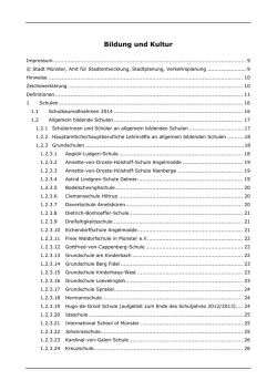 Jahres-Statistik 2014 - Bildung und Kultur
