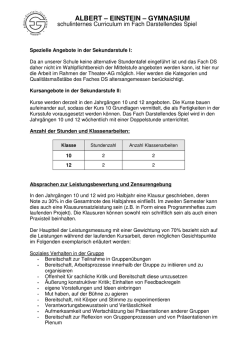 Darstellendes Spiel Curriculum Endfassung - Albert