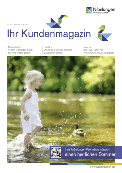 Kundenmagazin Juli 2015 - Nibelungen-Wohnbau-GmbH