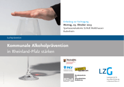 Kommunale Alkoholprävention in Rheinland